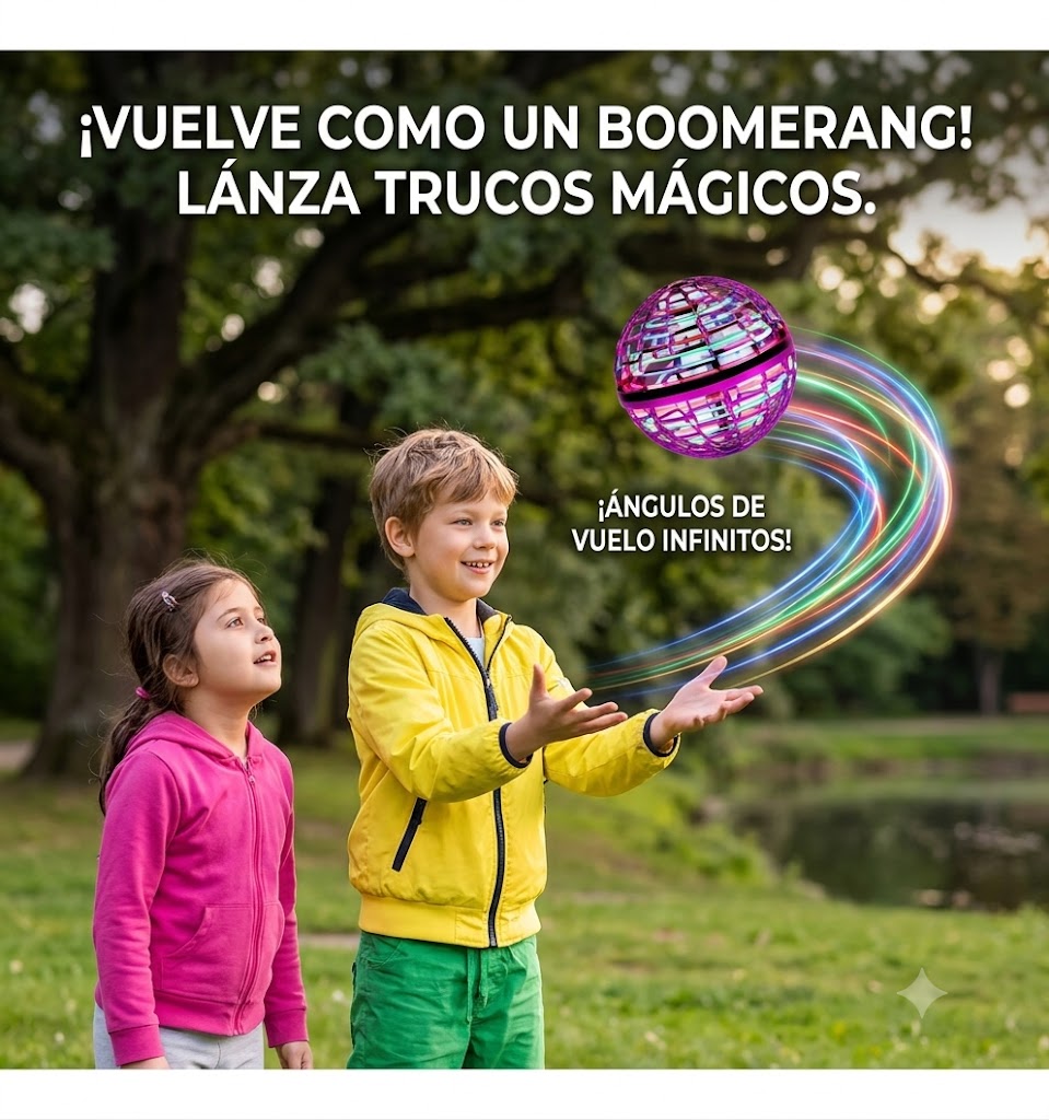 Spinner Bola Voladora LED Carga USB